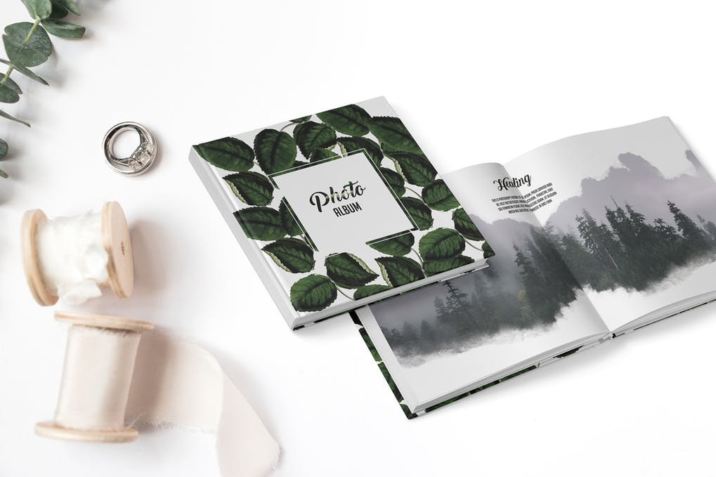 Leaves Printed Book Mockup