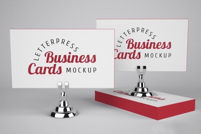 33+ Best Free Letterpress Business Card Mockup PSD, Vector