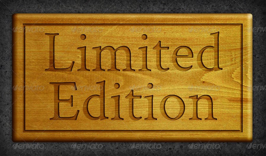 Limited Edition Customizable Wood Sign Board Mockup