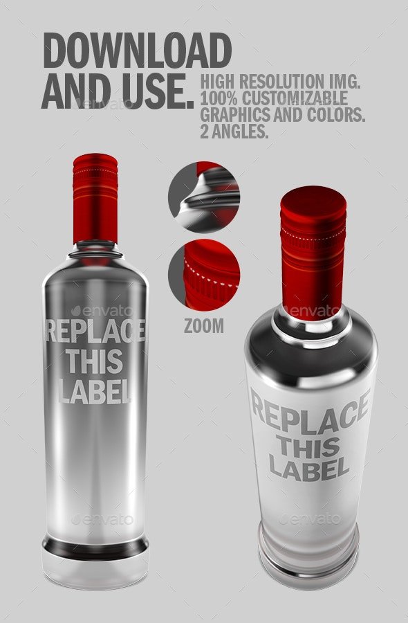 Liquor Bottle .PSD Mockup