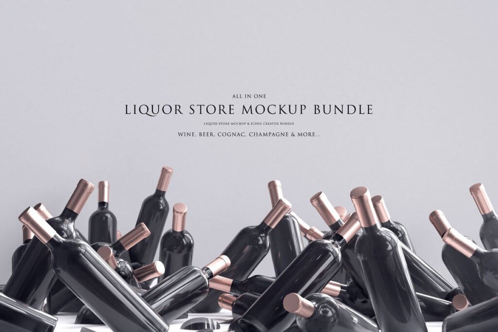 Download 15+ Best Free Liquor Bottle Mockup PSD Template For Branding