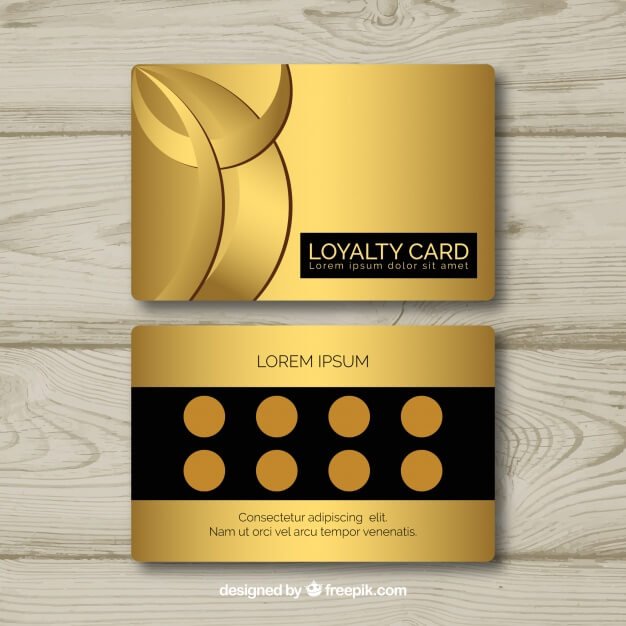Lorem Ipsum Golden Loyalty Card PSD File