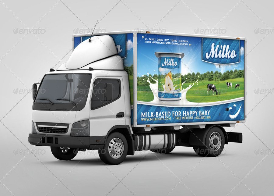 Lorry Branding Mock-Up