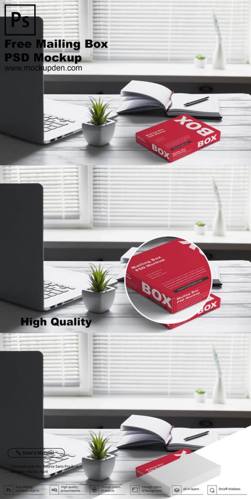 Download 32+ Creative Box Mockup Free PSD Pacakging Templates