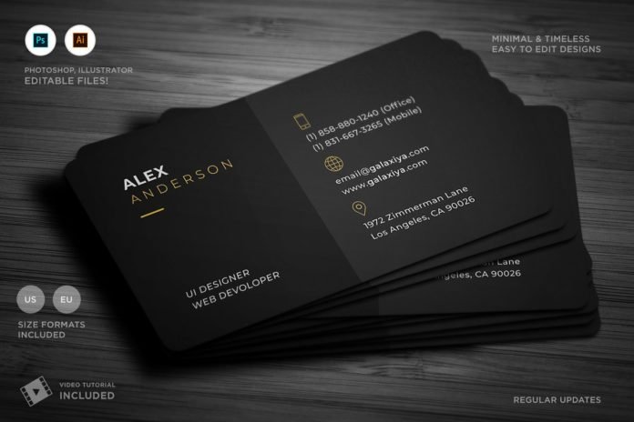 30+ Best Free Black Business Card Mockup PSD Templates