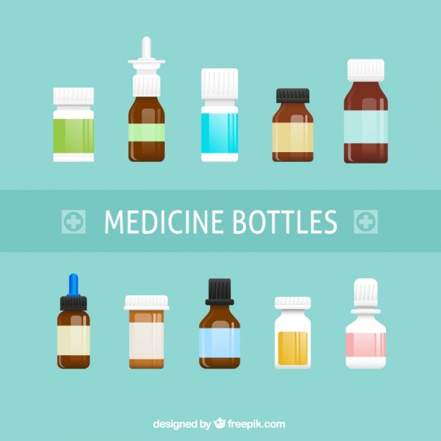 Medicine Bottle Vector Illustration