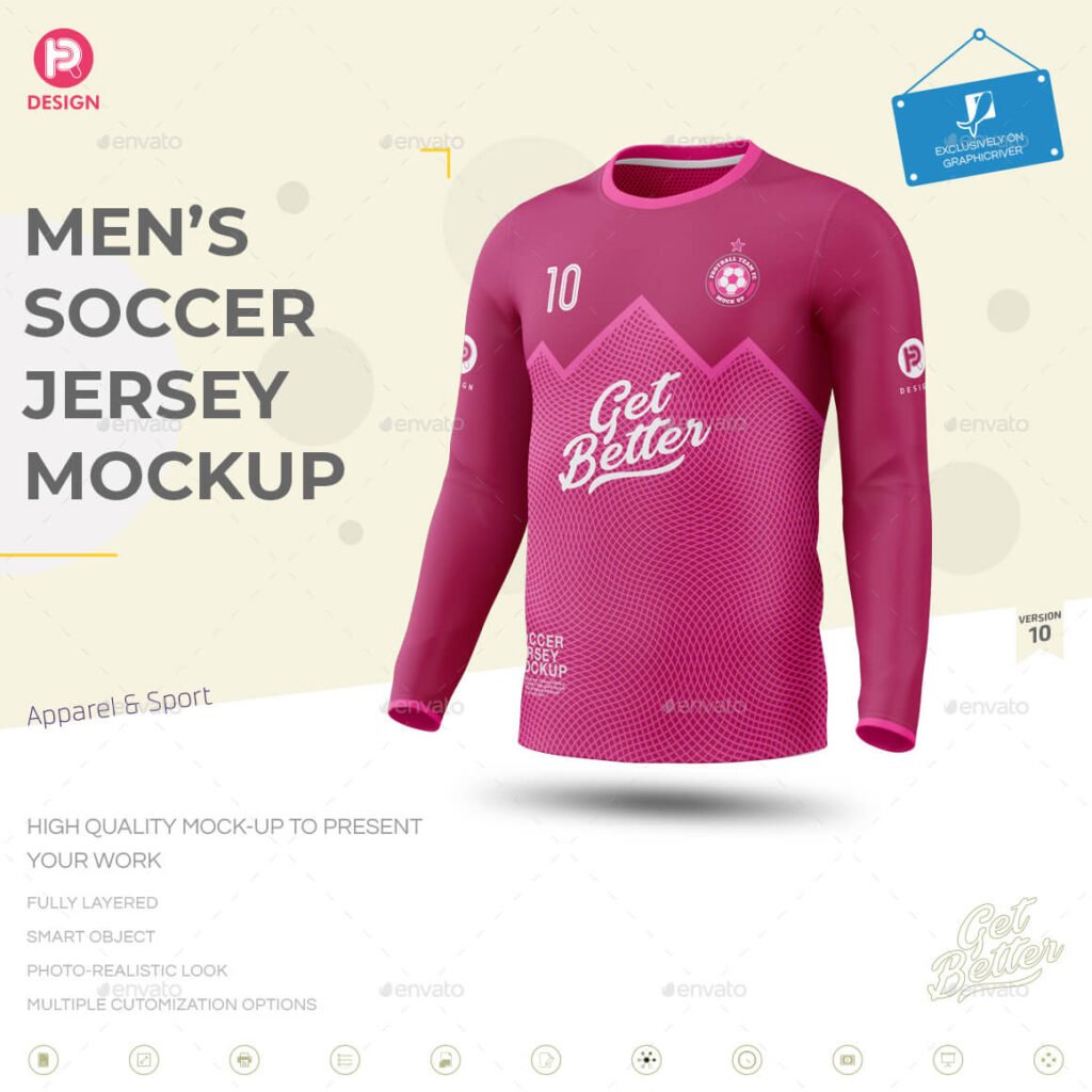 Download 41+Free Soccer Shirt Mockup (Jersey) PSD and Vector Template