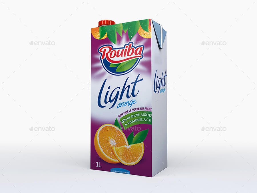 Milk or Juice Carton Mockup