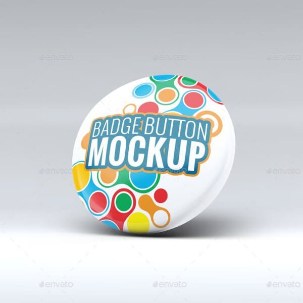 Multi Color Badge Button Template Design