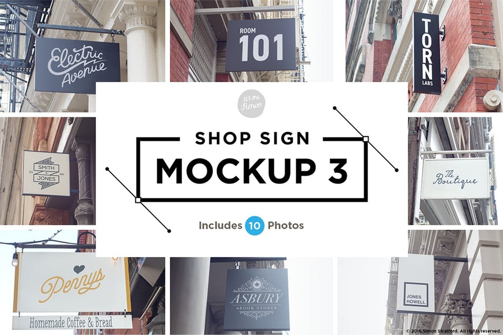 Multiple Sign & Logo Design Mockup