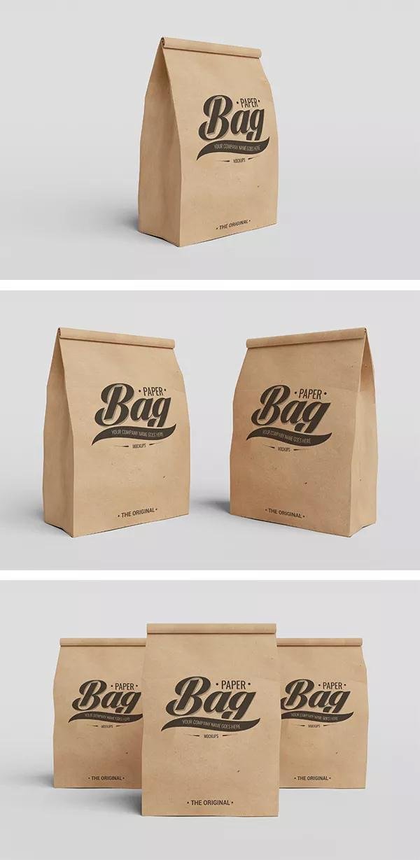 Multiple View Paper Bag Illustration