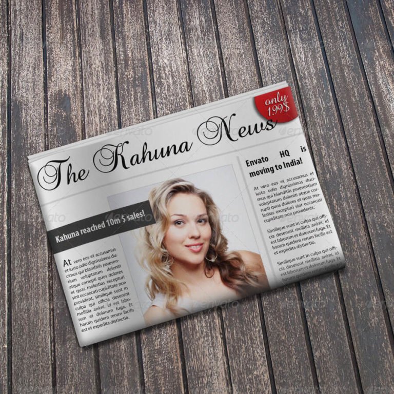 Download 27+Free Newspaper Mockup PSD Template 2020 Collection