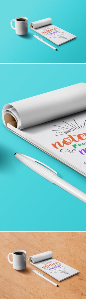 Notebook With Pen Customizable PSD File