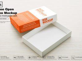 Free Open Box Mockup PSD Template