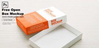 Free Open Box Mockup PSD Template