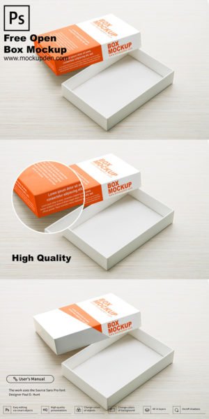 Download Free Open Box Mockup PSD Template - Mockup Den