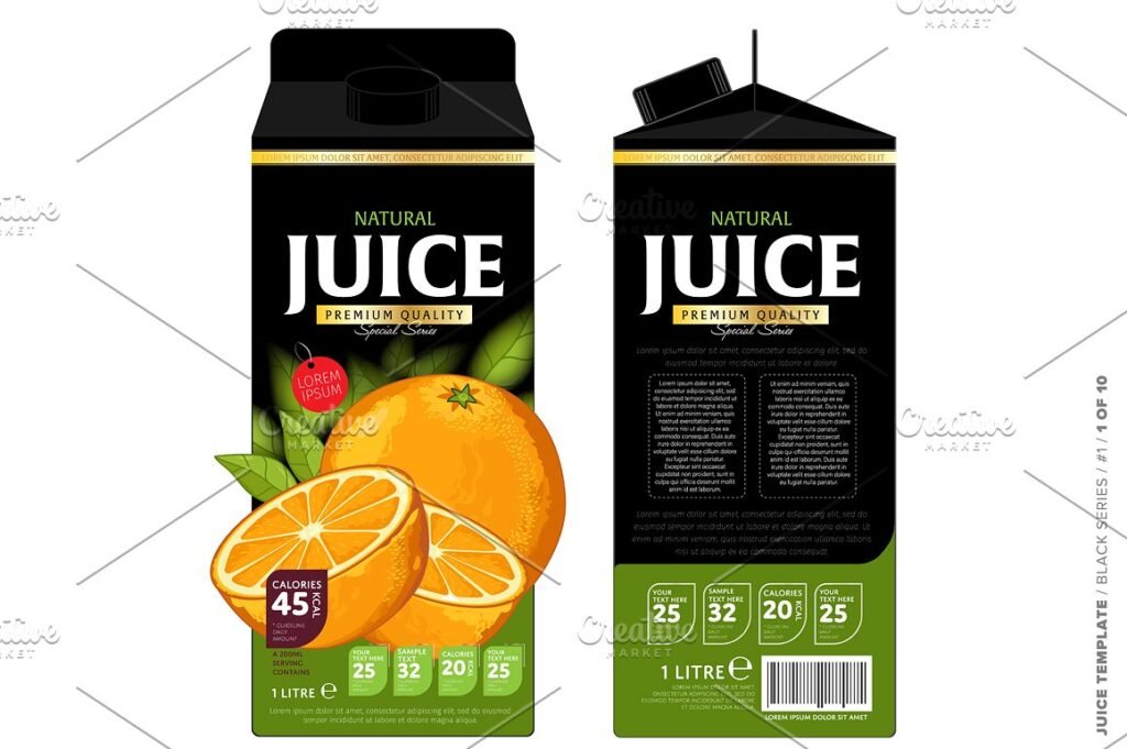 Orange Juice Packaging Mockup