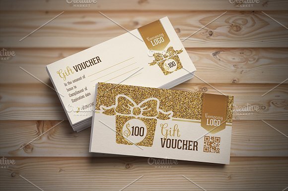 Patterned Gift Card Mockup - PSD and AI Format