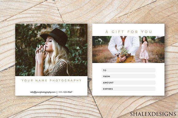 Photography Gift Certificate Mockup