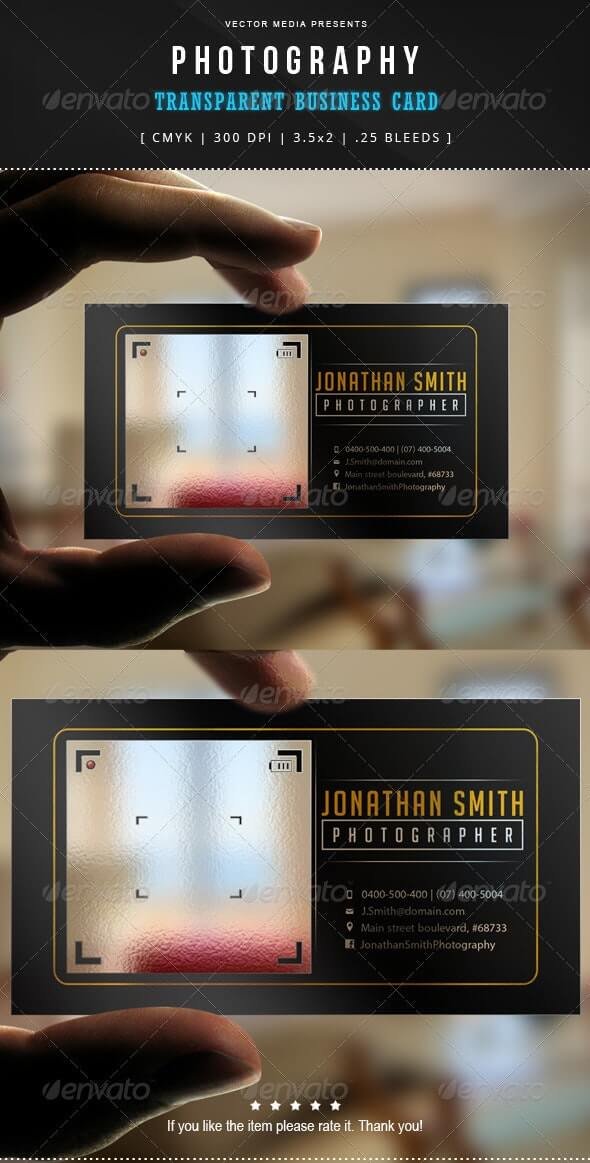 Photography - Transparent Business Card