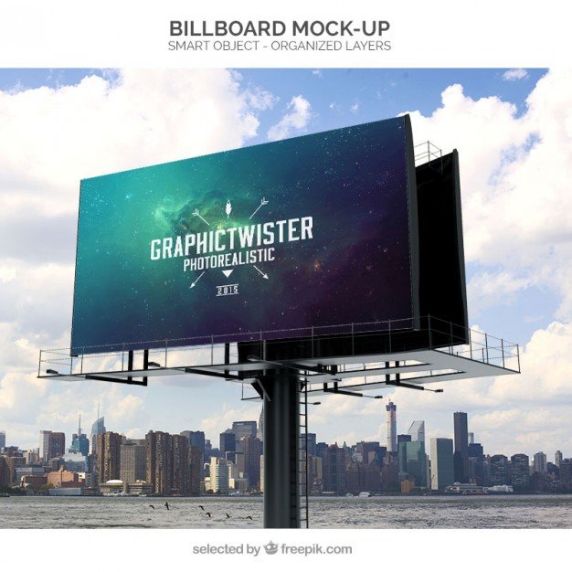 Photorealistic Billboard Mockup PSD