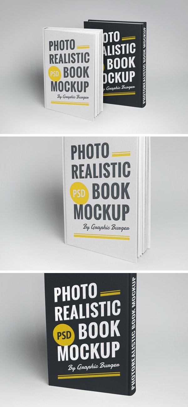 Photorealistic Book Cover Mockup