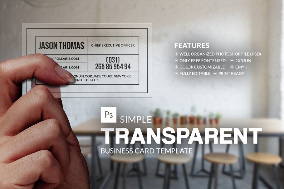 Photoshop Made Transparent Business Card