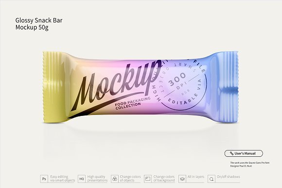 Pink And Blue Color Shaded Glossy Chocolate Bar PSD