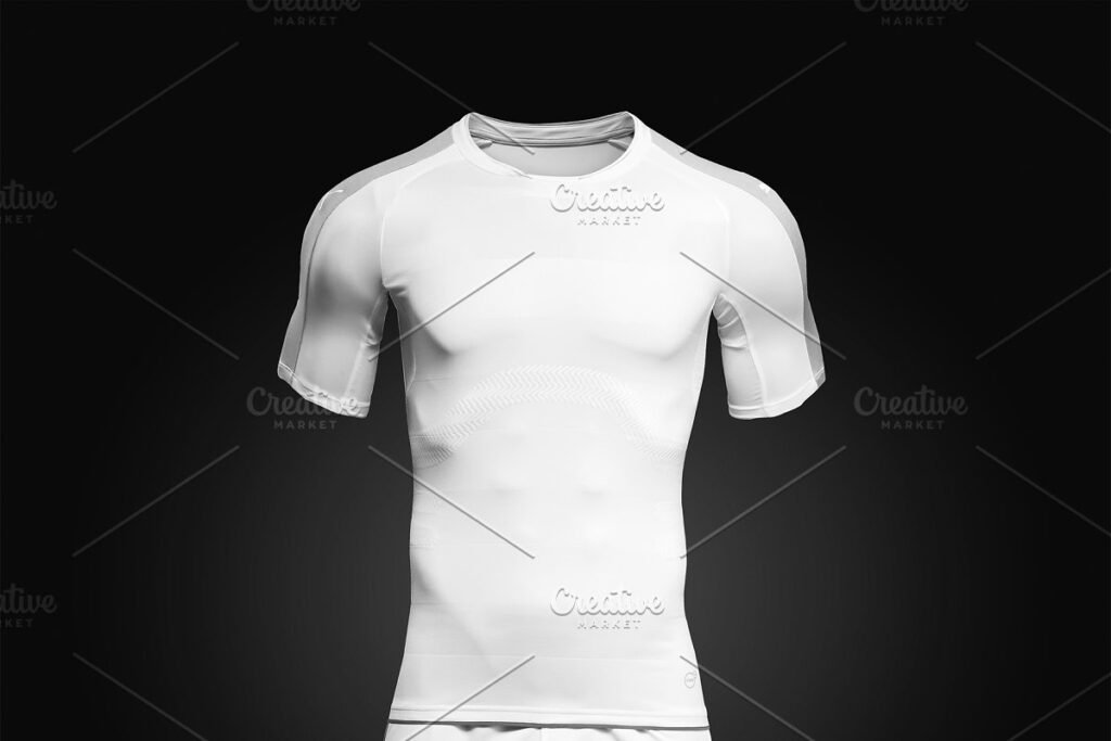 Plain White Color Sports T-Shirt Mockup