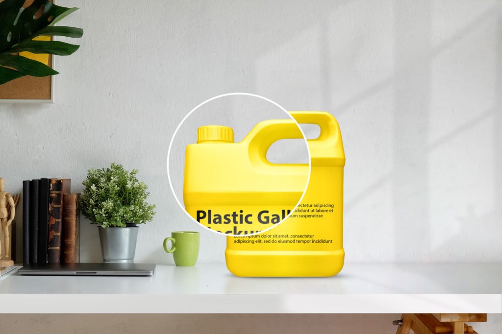 Free Plastic Gallon Mockup PSD Template