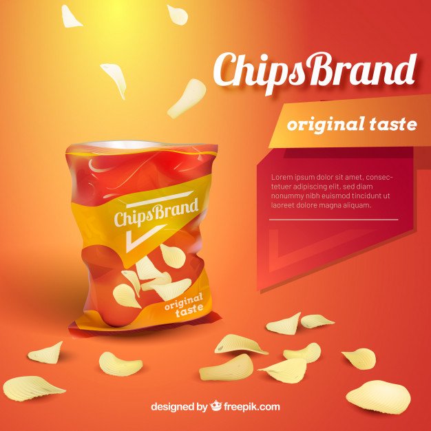 Plastic Packaging For Chips Vector