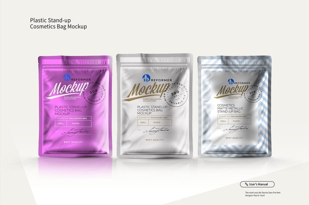 Plastic Packaging For Cosmetic Product Mockup