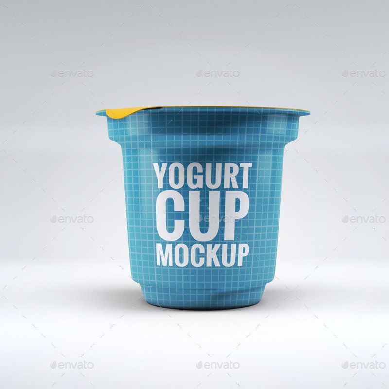 Plastic Yogurt Container PSD Design Template