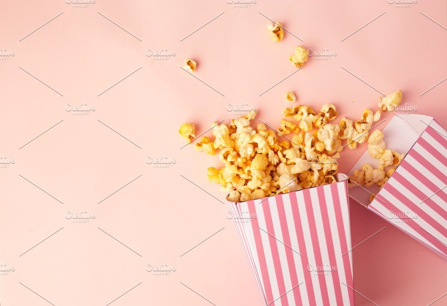 Popcorn Pink Tubs PSD Design template