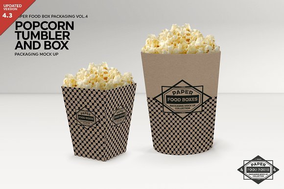Popcorn Tub Design Mockup