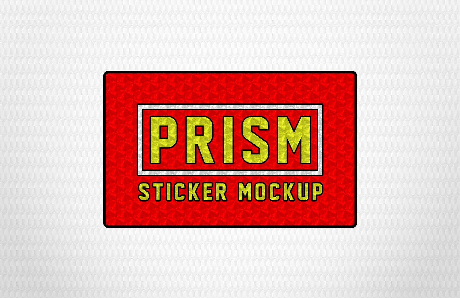Prism Sticker Effect Mockup