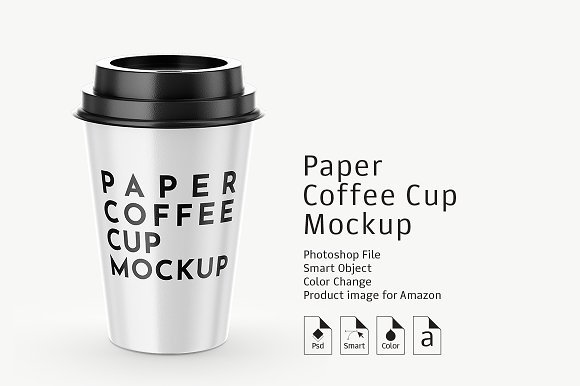 Realistic Coffee Cup Design template in PSD