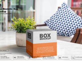 Free Realistic Box Mockup PSD Template