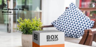 Free Realistic Box Mockup PSD Template