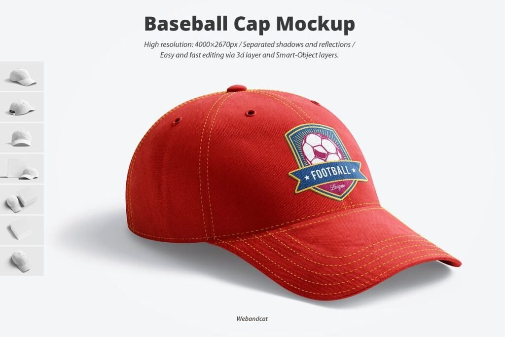 32+ Free Baseball Cap Mockup Creative PSD Vector Templates