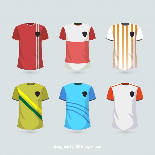 Red Color T-Shirt Mockup Illustration With White Line On It