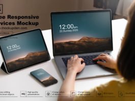 Free Responsive Devices Mockup PSD Template
