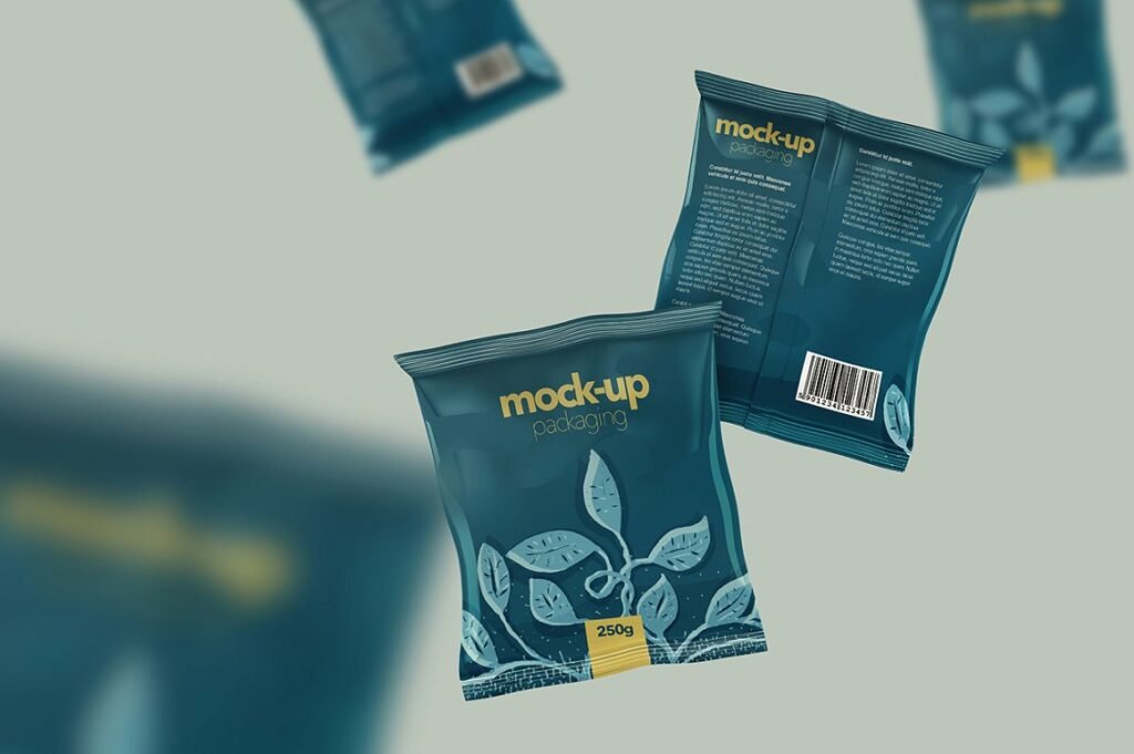 Sachet Plastic Packaging Mockup