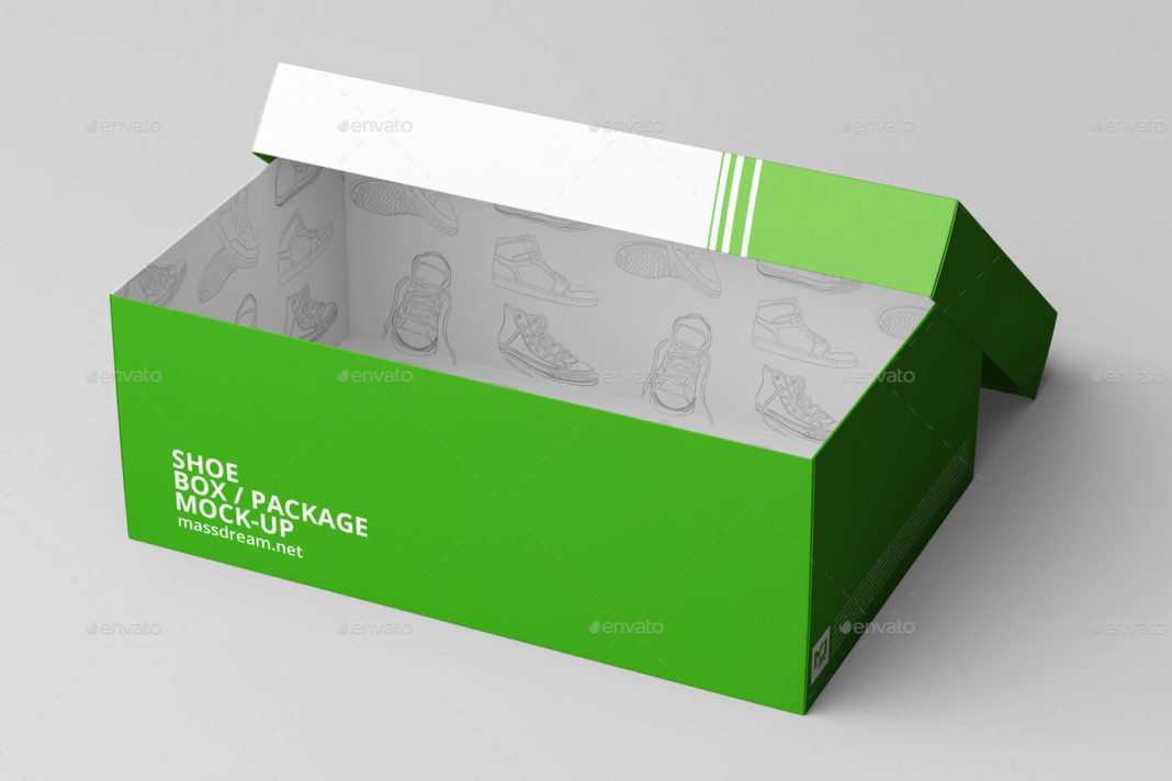 Download 22+ Best Free Shoe Box Mockup Packaging Trending PSD