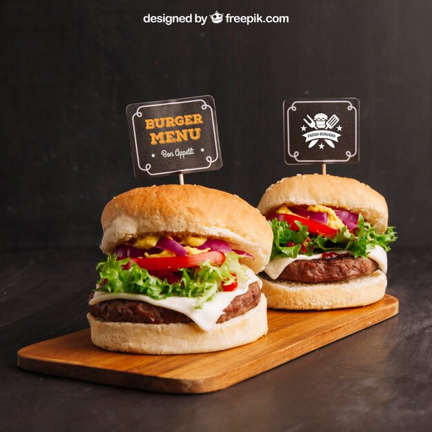 Simple Burger Mockup