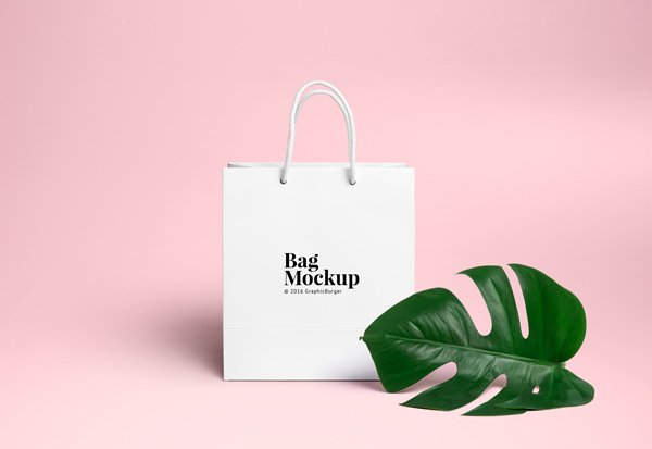 Simple Shopping Paper Bag Design template in PSD