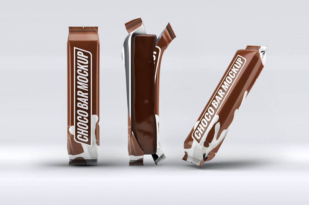 Slim Chocolate Packaging Mockup Set