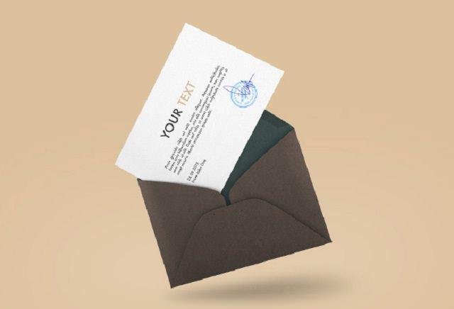 Small Brown Greeting Card Template