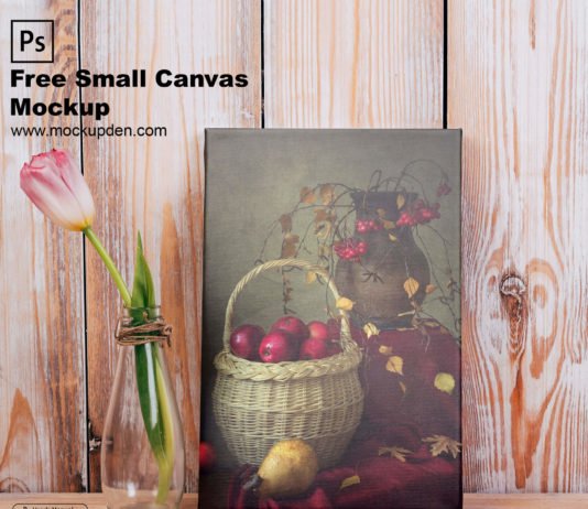 Free Small Canvas Mockup PSD Template