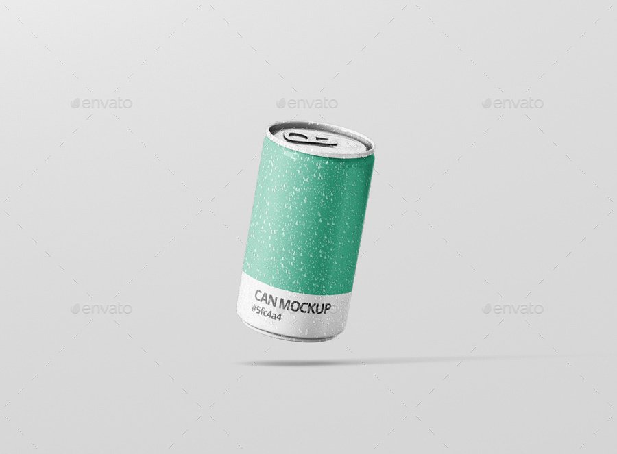 Small Drink Can PSD Mockup